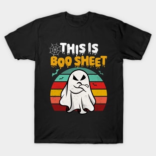 This is Boo-sheet Funny Ghost Halloween Costume Men Women T-Shirt T-Shirt